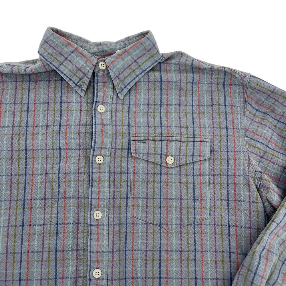 L.L. Bean Vintage 100% Cotton Button Down Shirt Long Sleeve 80s Large Tall